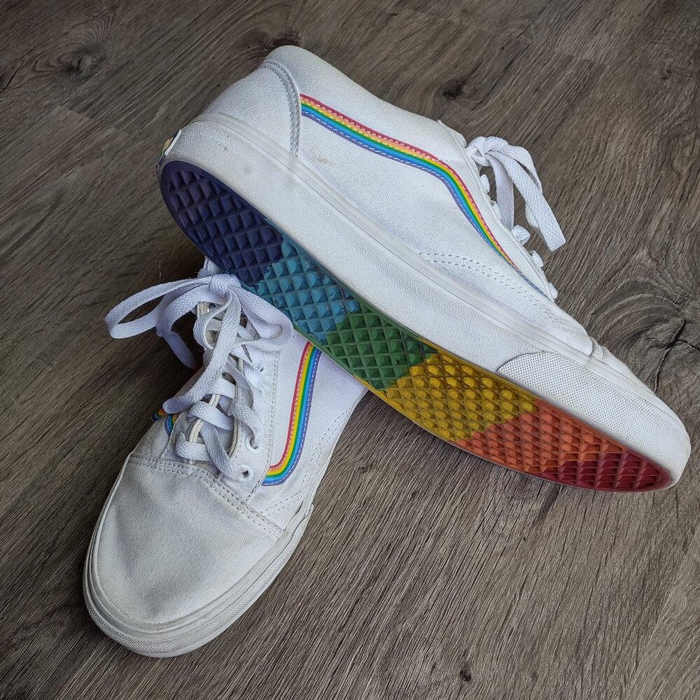 Rainbow Vans Old Skool sneakers men's 11